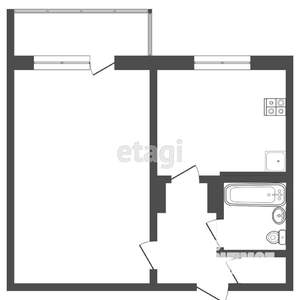 1-к квартира, вторичка, 37м2, 4/10 этаж