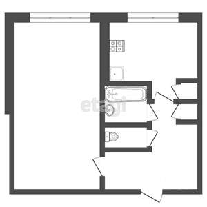 1-к квартира, вторичка, 33м2, 2/5 этаж