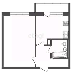 1-к квартира, вторичка, 36м2, 1/9 этаж