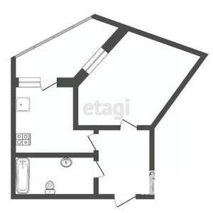 1-к квартира, вторичка, 34м2, 3/18 этаж