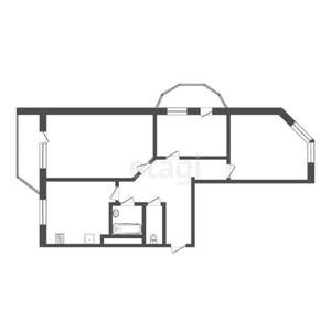 3-к квартира, вторичка, 74м2, 5/6 этаж