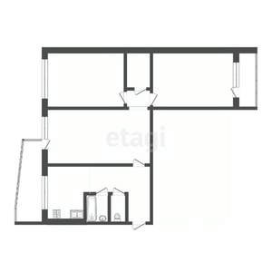 3-к квартира, вторичка, 64м2, 9/9 этаж