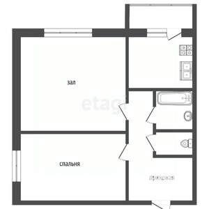 2-к квартира, вторичка, 52м2, 1/9 этаж