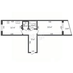 1-к квартира, вторичка, 39м2, 8/10 этаж