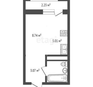 Студия квартира, вторичка, 28м2, 7/9 этаж