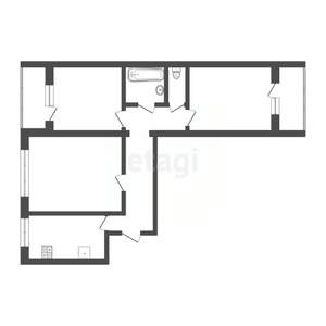 3-к квартира, вторичка, 61м2, 10/10 этаж