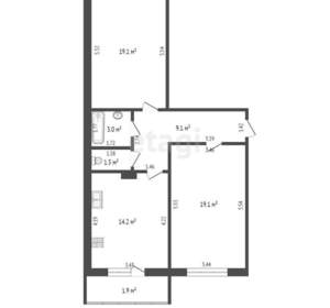 2-к квартира, вторичка, 66м2, 9/10 этаж