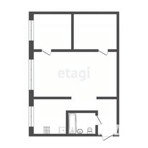 2-к квартира, вторичка, 39м2, 1/4 этаж