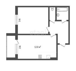 1-к квартира, вторичка, 40м2, 10/10 этаж