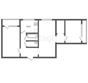 3-к квартира, вторичка, 65м2, 1/5 этаж