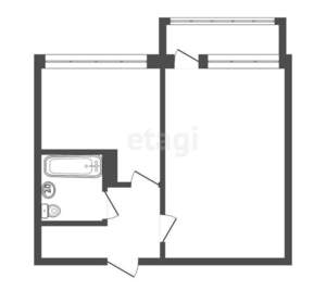 1-к квартира, вторичка, 39м2, 3/11 этаж