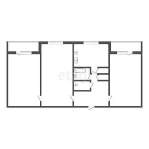 3-к квартира, вторичка, 61м2, 4/5 этаж