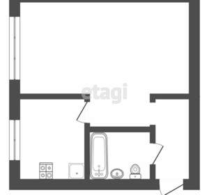 1-к квартира, вторичка, 30м2, 2/5 этаж