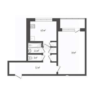 1-к квартира, вторичка, 33м2, 8/9 этаж