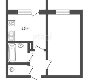 1-к квартира, вторичка, 35м2, 9/9 этаж
