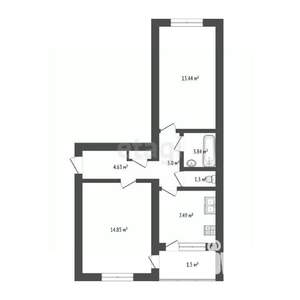 2-к квартира, вторичка, 49м2, 3/5 этаж