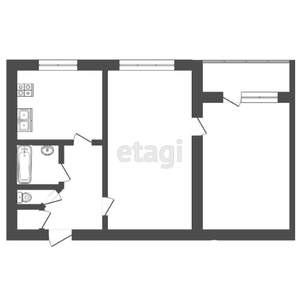 2-к квартира, вторичка, 45м2, 4/5 этаж