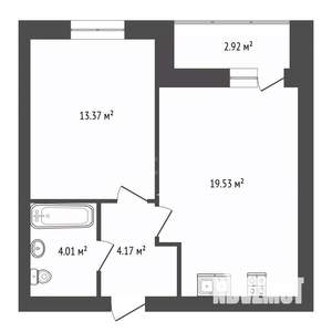 1-к квартира, вторичка, 41м2, 7/15 этаж