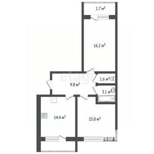 2-к квартира, вторичка, 61м2, 10/10 этаж