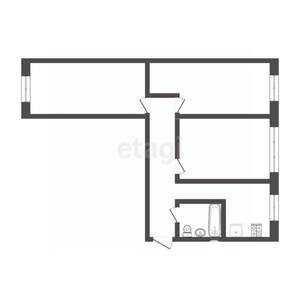 3-к квартира, вторичка, 58м2, 1/5 этаж