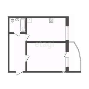 1-к квартира, вторичка, 41м2, 4/5 этаж