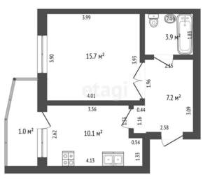 1-к квартира, вторичка, 37м2, 3/10 этаж