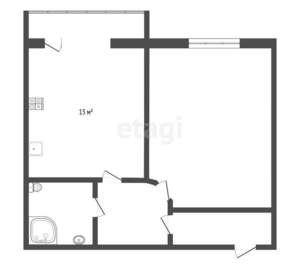 1-к квартира, вторичка, 58м2, 1/10 этаж