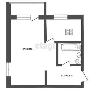 1-к квартира, вторичка, 30м2, 5/5 этаж