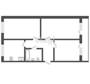 3-к квартира, вторичка, 61м2, 3/5 этаж
