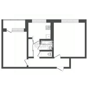 2-к квартира, вторичка, 51м2, 8/9 этаж