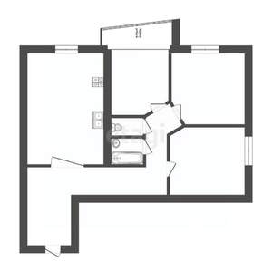 3-к квартира, вторичка, 76м2, 4/16 этаж