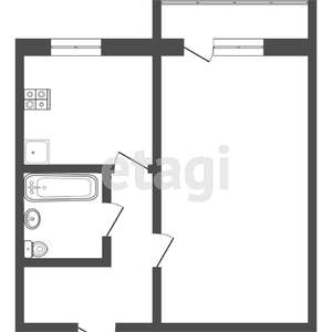 1-к квартира, вторичка, 33м2, 1/9 этаж