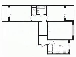 3-к квартира, вторичка, 63м2, 1/10 этаж