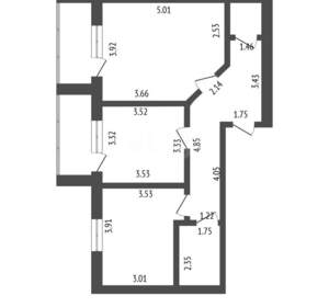 2-к квартира, вторичка, 61м2, 8/16 этаж