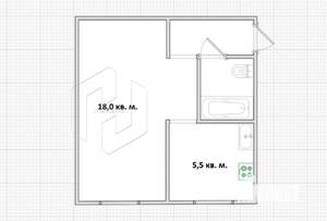 1-к квартира, вторичка, 29м2, 1/4 этаж