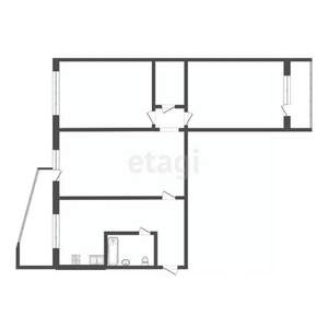 3-к квартира, вторичка, 67м2, 9/9 этаж