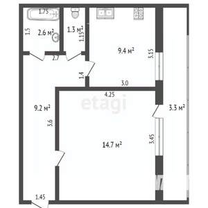 1-к квартира, вторичка, 37м2, 10/10 этаж