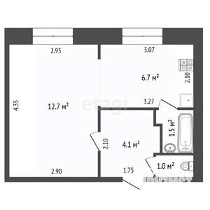 1-к квартира, вторичка, 26м2, 5/5 этаж