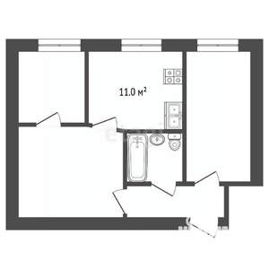 3-к квартира, вторичка, 40м2, 2/2 этаж