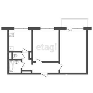 2-к квартира, вторичка, 54м2, 6/10 этаж