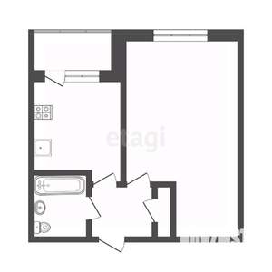 1-к квартира, вторичка, 36м2, 6/9 этаж