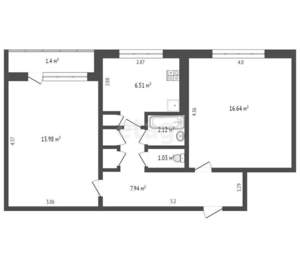 2-к квартира, вторичка, 51м2, 7/9 этаж