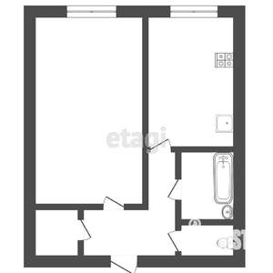 1-к квартира, вторичка, 41м2, 5/9 этаж