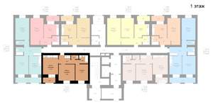 2-к квартира, вторичка, 59м2, 1/12 этаж