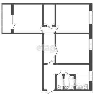 3-к квартира, вторичка, 64м2, 1/5 этаж