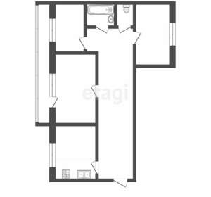 3-к квартира, вторичка, 61м2, 8/9 этаж