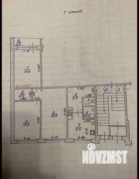 3-к квартира, вторичка, 67м2, 1/5 этаж