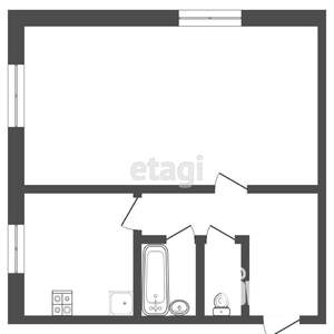 1-к квартира, вторичка, 30м2, 4/5 этаж