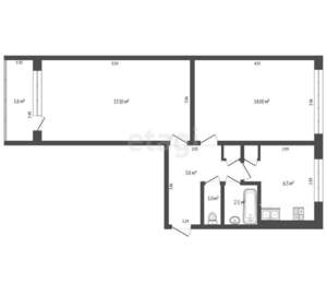 2-к квартира, вторичка, 42м2, 5/5 этаж