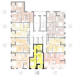 1-к квартира, вторичка, 40м2, 4/18 этаж